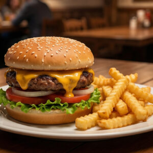 # 4 - Texas Cheeseburger + French Fries