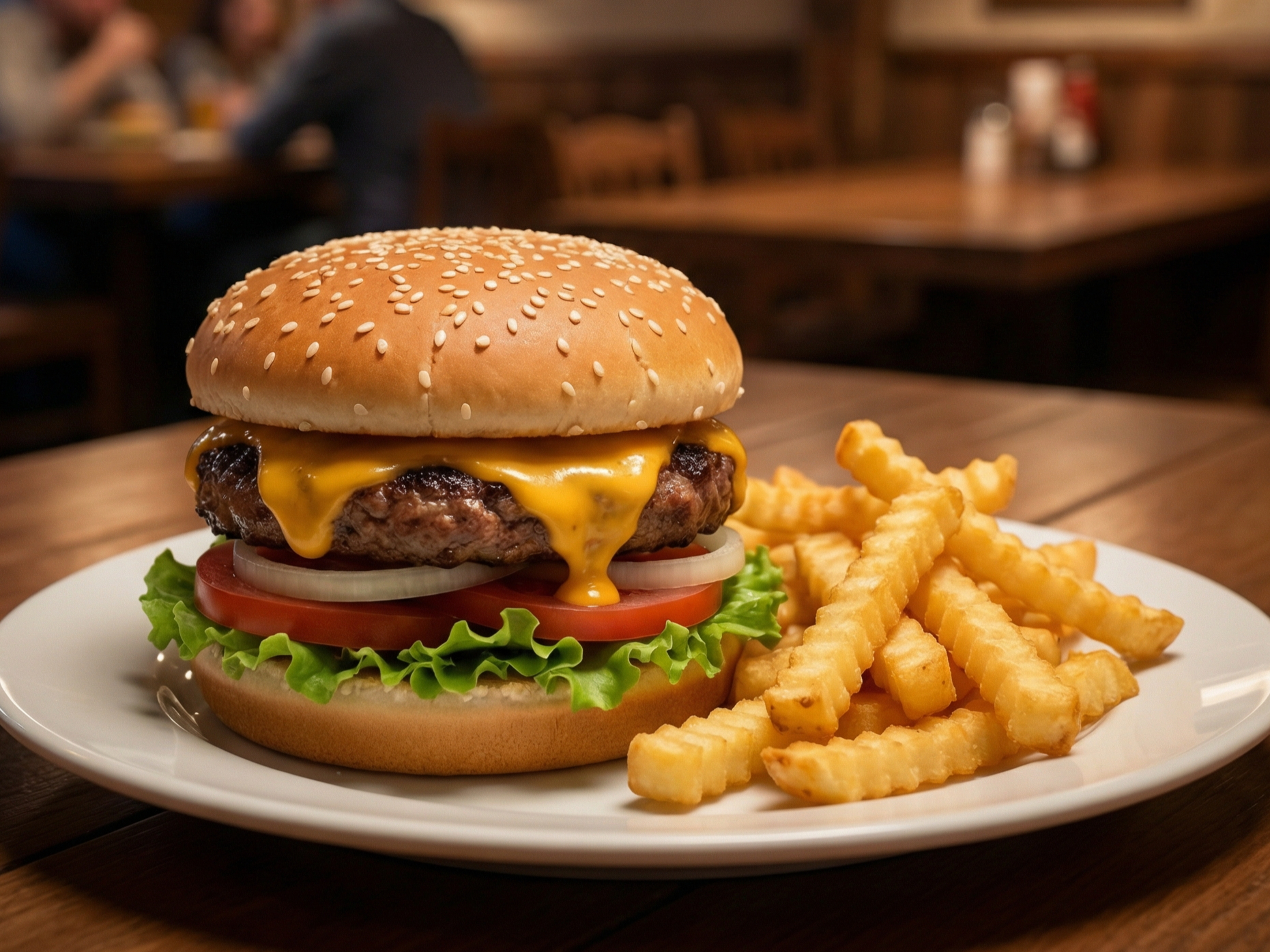 # 4 - Texas Cheeseburger + French Fries
