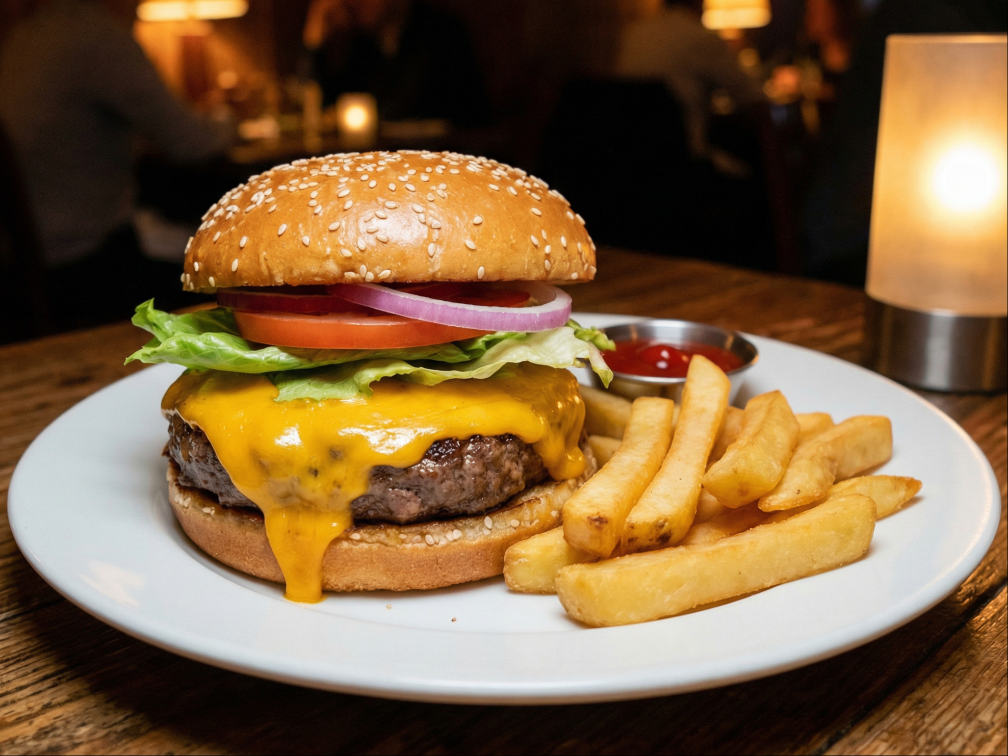 # 2 -Cheeseburger + French Fries
