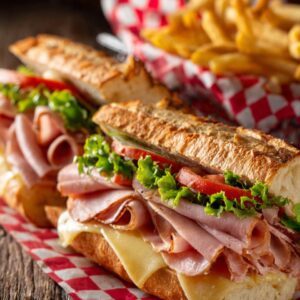 Ham, Salami & Cheese Sand + Fries