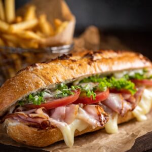 Turkey & Cheese Sand + Fries