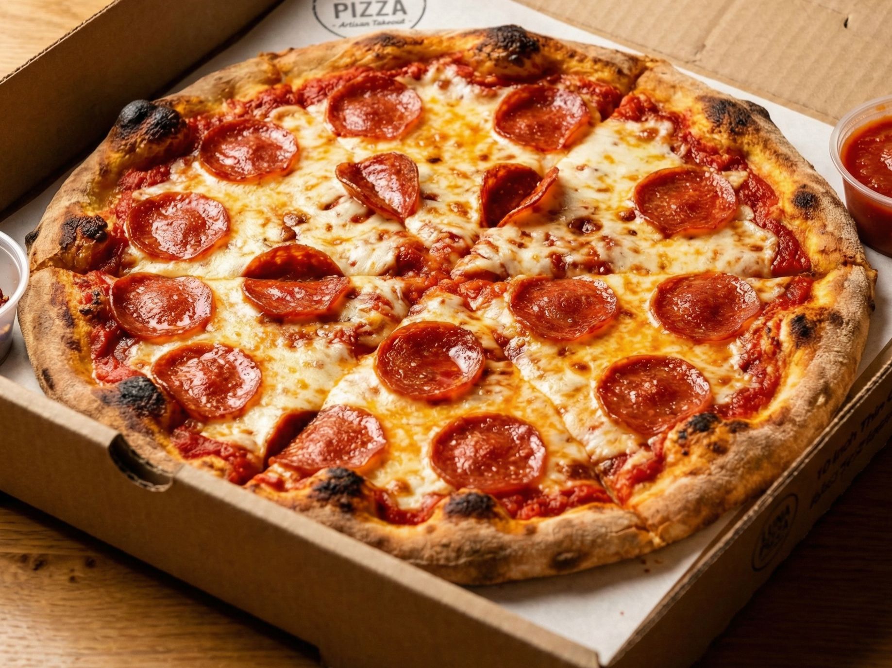 # 1 - 14â€ Pizza  â€¢ 1 topping + 12 Wings  â€¢ One 2LT Soda
