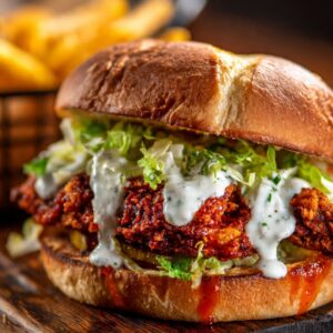 Buffalo Chicken Sandwich + Fries