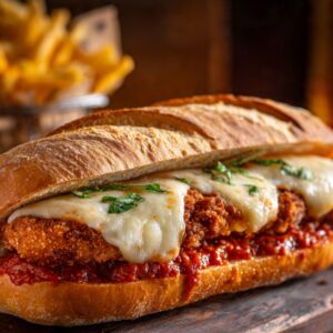Chicken Parmesan Sand + Fries