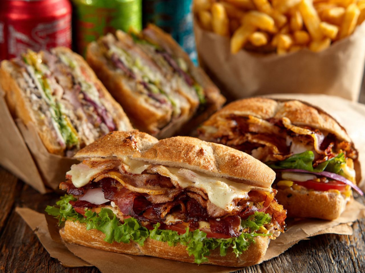 # 6 - Any Hot or Cold Sub w / fries  â€¢ Free Can Soda