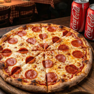 #5 - 14" Pizza + 1 Topping + 2 cans soda