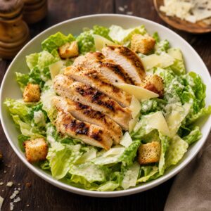# 7 - Chicken Caesar Salad + Garlic Bread + Free Can Soda