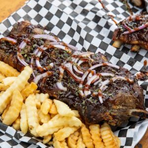 Half rack of BBQ ribs