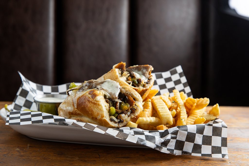 Philly Steak Bomb Sand + Fries
